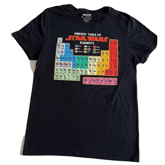 Star Wars Other - Periodic Table Of Star Wars Elements Men’s Graphic Black T-Shirt Medium